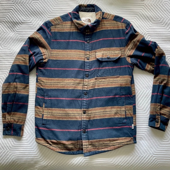 The North Face Other - The North Face Men's Small Campshire Long Sleeve Button Up Shirt Cotton Navy Tan